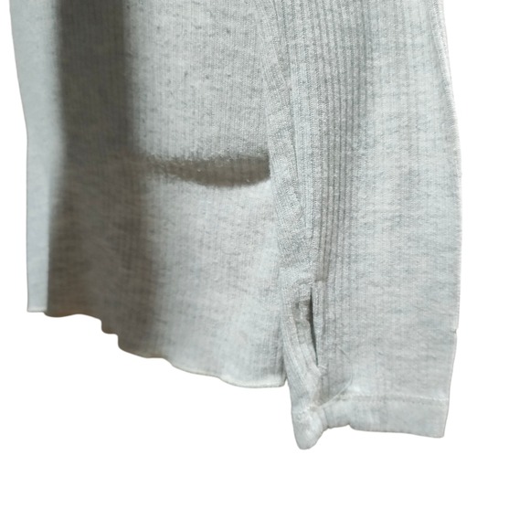 Spiritual Gangster Womens Beige Ribbed Knit Long Sleeve Hoodie Thumbholes - Picture 12 of 15